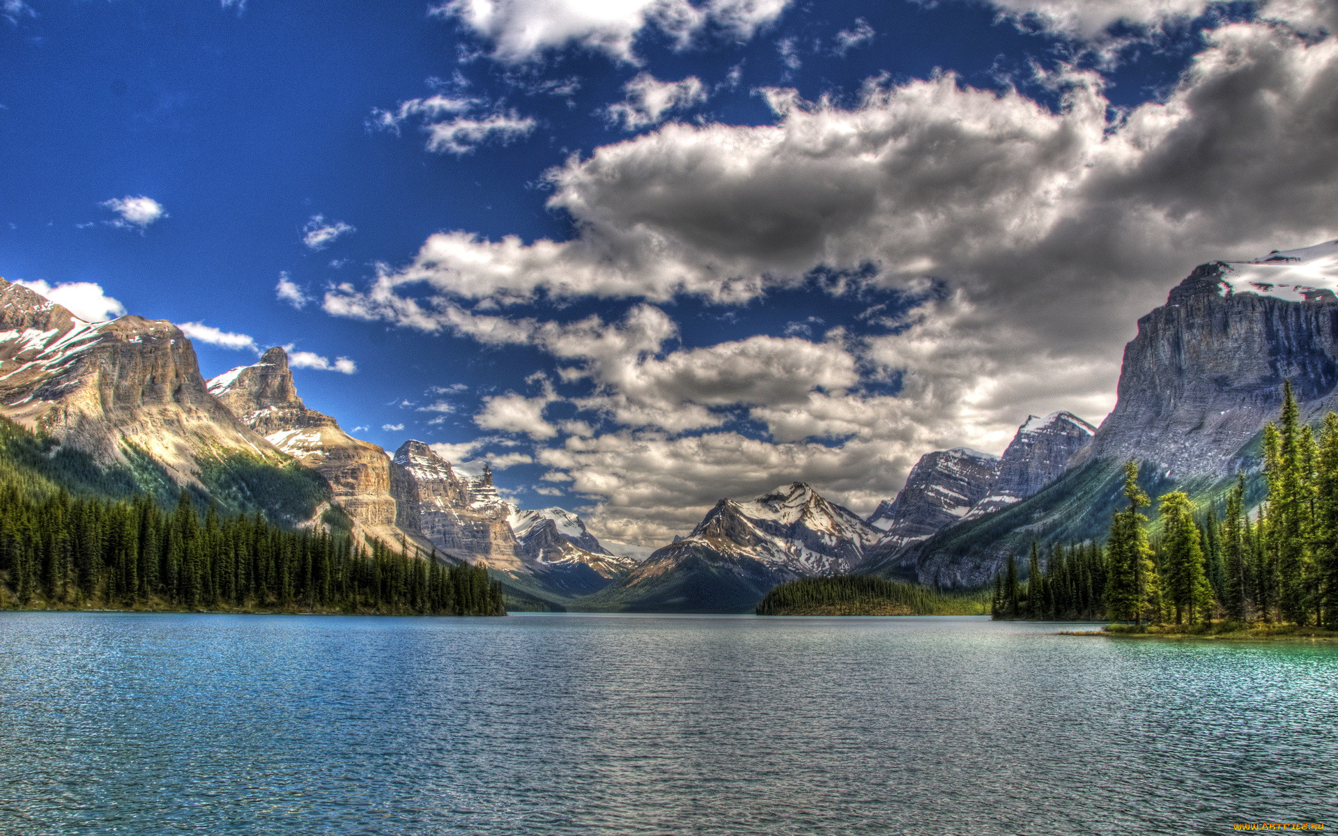 maligne, lake, jasper, national, park, canada, , , , , , 